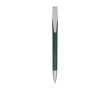 Pen met gerecycleerd plastic lichaam en clip, blauwe inkt kleur donkergroen