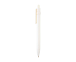 Balpen van gerecycled plastic met balpunt en clip, zwarte inkt kleur wit