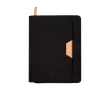 Portfolio van gerecycled plastic met afgeronde hoeken A5 pagina’s kleur zwart