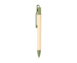 Balpen van suikerrietpapier met gekleurde clip en blauwe inkt kleur pastel groen