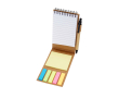 Plaknotitieblok in geel en multicolor met balpen kleur naturel