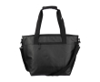 Thermische tas van polyester met klittenbandsluiting en schouderband kleur zwart