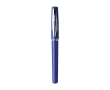 Pen met dop en transparant detail, zwarte gellak inkt kleur ultramarijn blauw