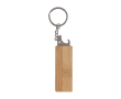 Bamboe sleutelhanger met extra functies als opener en gereedschap kleur bruin