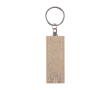 Sleutelhanger van tarwestro met LED-licht, bediend met drukknop kleur bruin