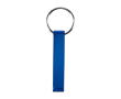 Sleutelhanger-opener van gerecycled aluminium met telefoonstandaard kleur ultramarijn blauw