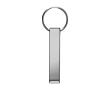 Sleutelhanger-opener van gerecycled aluminium met telefoonstandaard kleur zilver