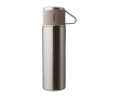 Thermosfles met dubbele wand van rvs, 420 ml, met 2 kopjes van 150 ml kleur zilver