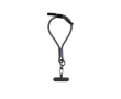 Pols-lanyard van PVC en nylon met snelladen USB-C voor smartphone kleur wit/zwart