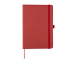 Notitieboek van karton en bio restmaterialen, 80 gelijnde pagina's, A5 kleur rood