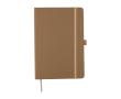 Notitieboek van karton en bio restmaterialen, 80 gelijnde pagina's, A5 kleur bruin