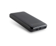 Powerbank van gerecycled ABS met meerdere poorten, 10.000 mAh kleur zwart