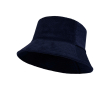 Buckethat van gerecycleerde corduroy en katoen 280 g/m² kleur marineblauw