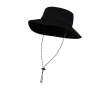 Lichte, opvouwbare bucket hat van nylon 100 g/m² kleur zwart