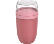 Plastic lunchbox met dubbele vakverdeling 1,05L Mepal kleur roze