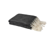 Extra zachte en warme plaid van gerecycled polyester 125 x 150 cm kleur zwart