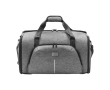 Reistas van gerecycled polyester met trolleyriem kleur grijs