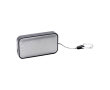 Ultraslanke draadloze speaker van aluminium en suède, BrandCharger, 2W kleur grijs