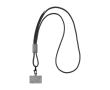 Elegante RPET-lanyard voor telefoonhoesje, BrandCharger kleur grafiet