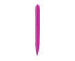 Gerecyclede kunststof balpen in één kleur, zwarte inkt kleur fuchsia