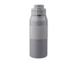 Roestvrijstalen fles met drukknop voor de tuit, 800 ml kleur grijs