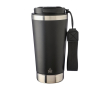 RVS thermosbeker met bijpassende band en zwarte deksel, 500 ml kleur zwart