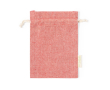 Klein gerecycled katoenen tasje met sluiting 120 g/m2 Mini Recycled kleur rood