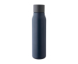 Thermosfles van gerecycled roestvrij staal met karabijnhaak 600ml kleur blauw