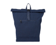 Rolltop rugzak van gerecycled polykatoen voor laptop 15'' kleur blauw