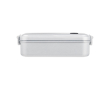 Lunchbox van plastic met kliksluiting 800ml, geschikt voor magnetron kleur wit