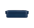 Lunchbox van plastic met kliksluiting 800ml, geschikt voor magnetron kleur blauw