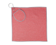 RPET-handdoek speciaal voor golf met zakje voor de bal kleur rood