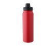 Dubbelwandige RVS drinkfles met dop die als telefoonhouder dient 800ml kleur rood