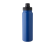 Dubbelwandige RVS drinkfles met dop die als telefoonhouder dient 800ml kleur ultramarijn blauw