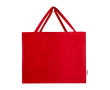 Gerecyclede katoenen tas met groot hoofdvak 220 g/m2 kleur rood
