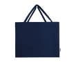 Gerecyclede katoenen tas met groot hoofdvak 220 g/m2 kleur marineblauw