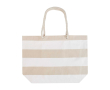 Strandtas van gerecycled katoen met touwhengsels 270 g/m² kleur wit