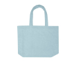 Strandtote met soft-touch afwerking en groot hoofdvak kleur pastel blauw