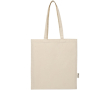 Shopper van gerecycled katoen en RPET 7 L 140 g/m² kleur naturel