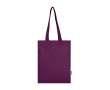 Shopper van gerecycled katoen en RPET 7 L 140 g/m² kleur paars
