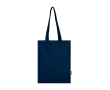Shopper van gerecycled katoen en RPET 7 L 140 g/m² kleur marineblauw