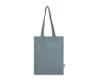 Shopper van gerecycled katoen en RPET 7 L 140 g/m² kleur grijs