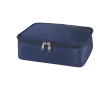 Make-up organizer tas van gerecycled polyester met rits kleur marineblauw