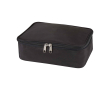 Make-up organizer tas van gerecycled polyester met rits kleur zwart