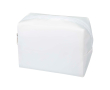 Reistoilettas van gerecycled polyester met handvat en rits kleur gebroken wit