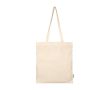 Tote bag van biologisch katoen met ruim hoofdvak 7L 100 g/m2 kleur naturel