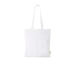 Tote bag van biologisch katoen met ruim hoofdvak 7 L 140 g/m² kleur wit