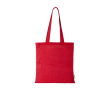 Tote bag van biologisch katoen met ruim hoofdvak 7 L 140 g/m² kleur rood