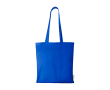 Tote bag van biologisch katoen met ruim hoofdvak 7 L 140 g/m² kleur koningsblauw