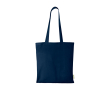 Tote bag van biologisch katoen met ruim hoofdvak 7 L 140 g/m² kleur marineblauw